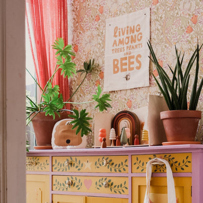 Living Among Trees, Plants and Bees Banner