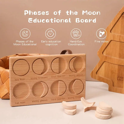 Wooden Moon Phase Puzzle Board