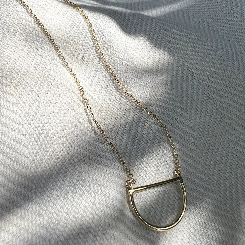 Golden Half Moon Necklace