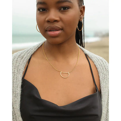 Golden Half Moon Necklace